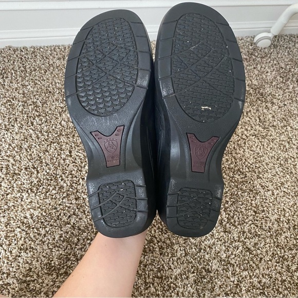 Ariat | Women's Boho Western Fringe Mendocino Clogs Size 10 Black Leather - Picture 7 of 8